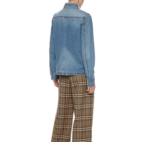 Nwt Frame Denim Le Studded Motif Denim Jacket - Picture 2 of 16